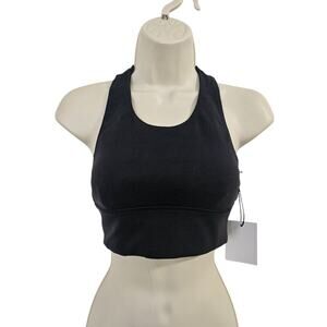 ITALIC Racerback Sports Bra in Black Size XS NWT